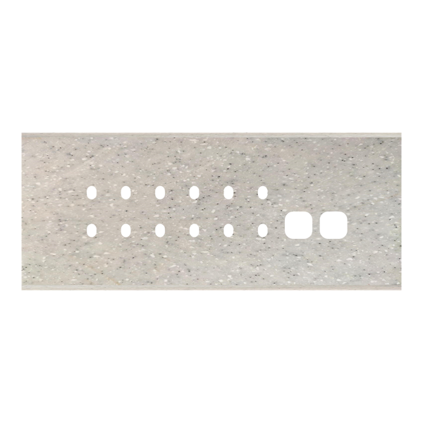 Picture of Norisys TG9 TM198.10 8M Size Plate With 12 Holes + 2 Windows Sparkle White Solid Marble Cover Plates With Frames