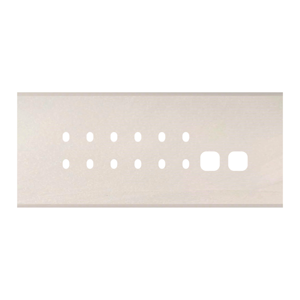 Picture of Norisys TG9 TM198.12 8M Size Plate With 12 Holes + 2 Windows Salt White Solid Marble Cover Plates With Frames