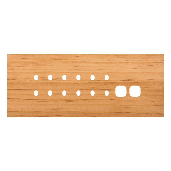 Picture of Norisys TG9 TW198.07 8M Size Plate With 12 Holes + 2 Windows Pinewood Solid Wood Cover Plates With Frames