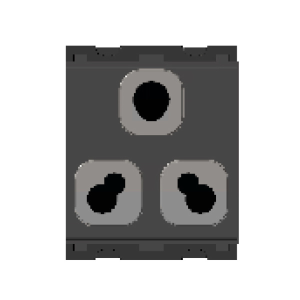 Picture of Norisys TG9 T9332.02 16A And 6A 3 Pin 2 M Shuttered Quartz Gray Sockets