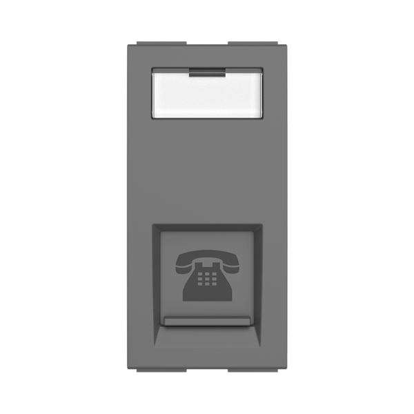Picture of GM AA1043 Electric Grey RJ11 Socket With Shutter And Name Plate