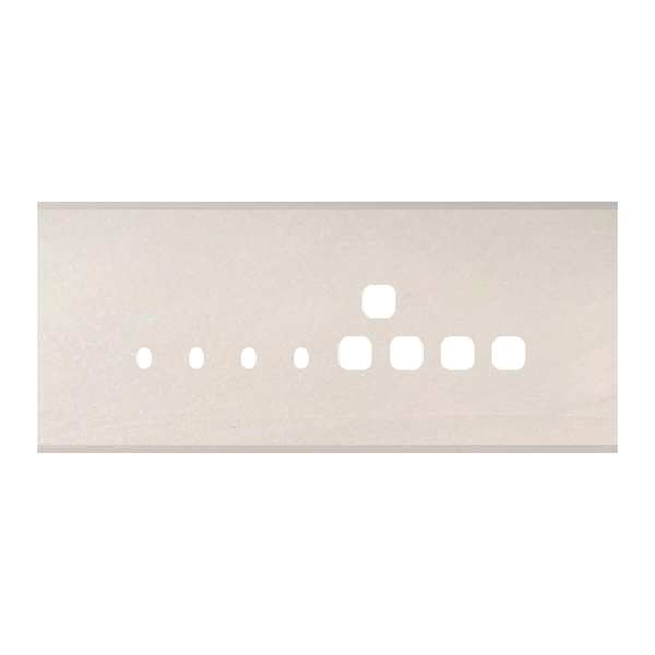 Picture of Norisys TG9 TM128.12 8M Size Plate With 4 Holes + 1 Socket Window + 2 Windows Salt White Solid Marble Cover Plates With Frames