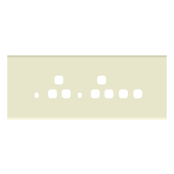 Picture of Norisys TG9 TG178.38 8M Size Plate With 2 Holes + 2 Socket Window + 2 Windows Ultra White Solid Glass Cover Plates With Frames