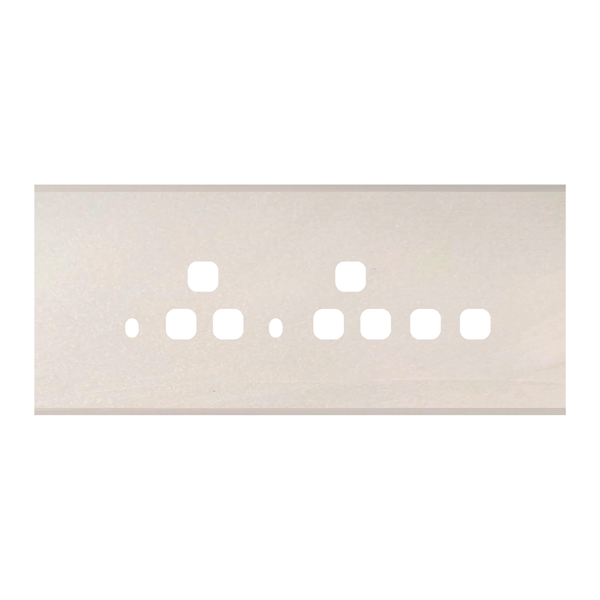 Picture of Norisys TG9 TM178.12 8M Size Plate With 2 Holes + 2 Socket Window + 2 Windows Salt White Solid Marble Cover Plates With Frames