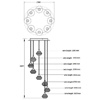 Picture of Philips Elevate 800094 8H (G9 Lamp Base) Double-Height Brass (EPL Finish) Ceiling Chandeliers