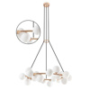 Picture of Philips Divine 800076 20 Head G9 (Bulb Base) French Gold Body With Opal White Glass Pendant Chandeliers