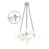 Picture of Philips Divine 800077 15 Head G9 (Bulb Base) French Gold Body With Opal White Glass Pendant Chandeliers