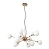 Picture of Philips Divine 800012 12 Head G9 (Bulb Base) French Gold Body With Opal White Glass Pendant Chandeliers