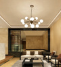 Picture of Philips Divine 800012 12 Head G9 (Bulb Base) French Gold Body With Opal White Glass Pendant Chandeliers
