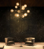 Picture of Philips Celestial 800014 12 Head G9 (Bulb Base) French Gold Body With Clear Glass Pendant Chandeliers