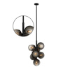 Picture of Philips Celestial 800089 7 Head G9 (Bulb Base) Matt Black Body With Vacuum-Plated Chrome Glass Pendant Chandeliers