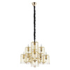 Picture of Philips Monarch 800114 E-14 (Bulb Base) French Gold Body with Class A Crystals Plated In Amber Color Pendant Chandeliers